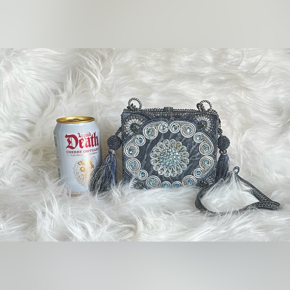 Mary Frances Blue beaded Clutch/Purse - Picture 10 of 11